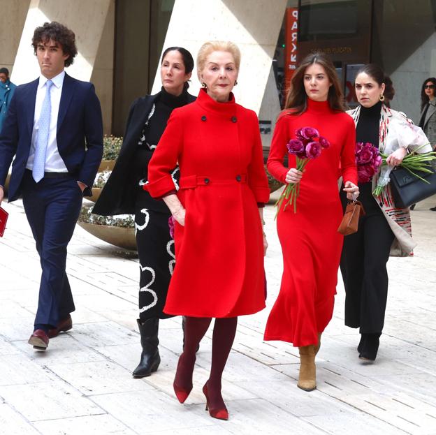 Miguel Báez, Patricia Cristina Herrera, Carolina Herrera y Olympia Báez.