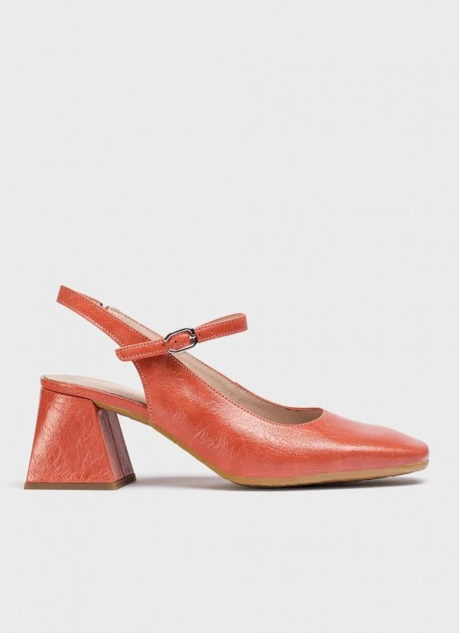 Slingback naranja de Wonders, 145 euros.