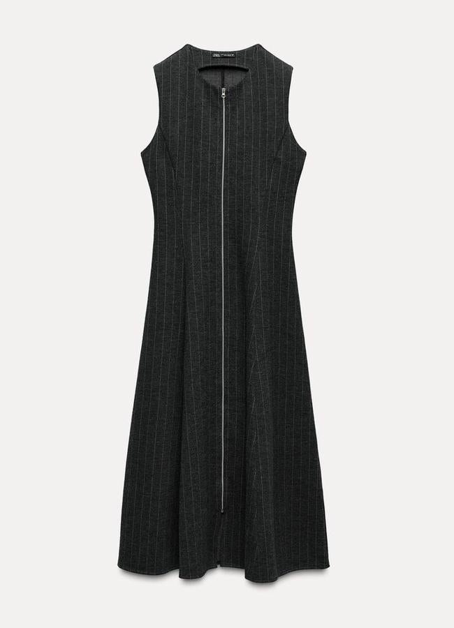 Vestido midi raya diplomática de Zara (39,95€)