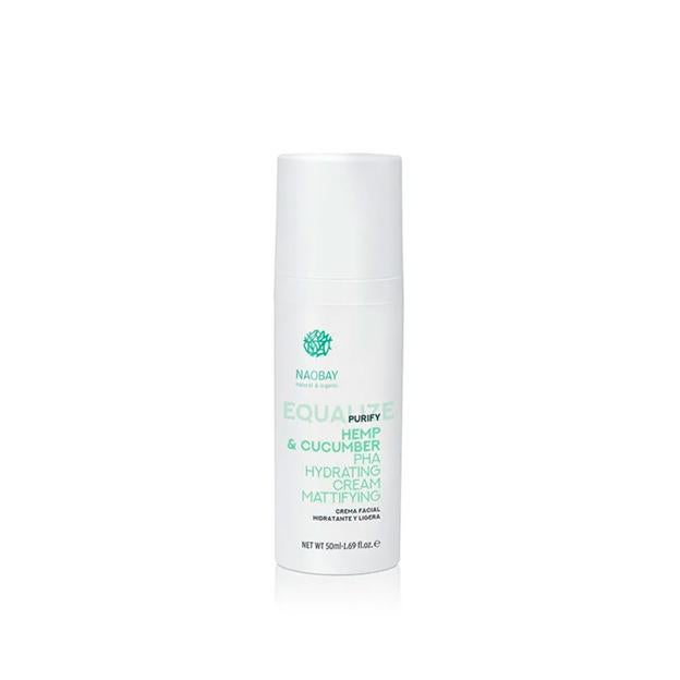 Crema facial hidratante ligera Purity Hemp & Cucumber Pha Hydrating de Naoby.