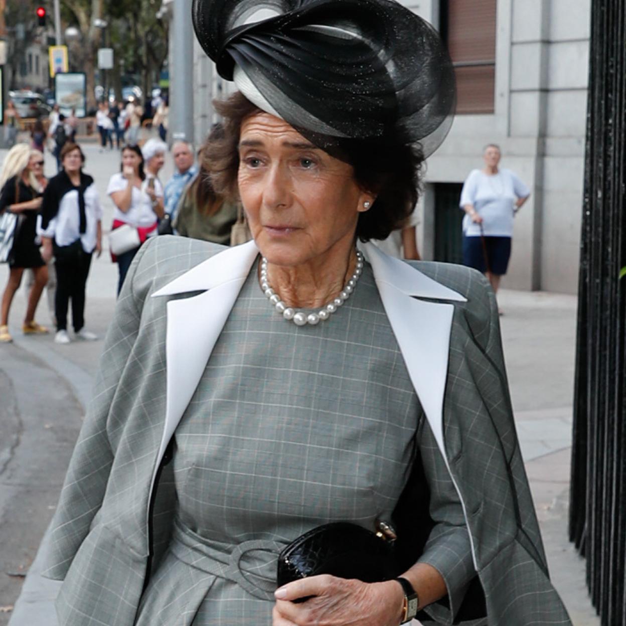 Paloma O'Shea durante la boda de Sofia Palazuelo y Fernando Fitz-James Stuart. /GTRES