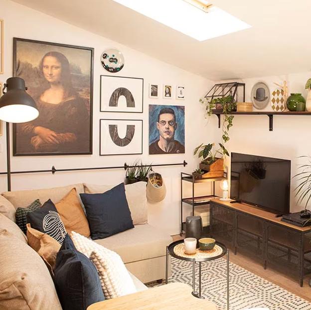 Cómo decorar un pequeño ático abuhardillado de 45m2 para que parezca más grande y sea funcional