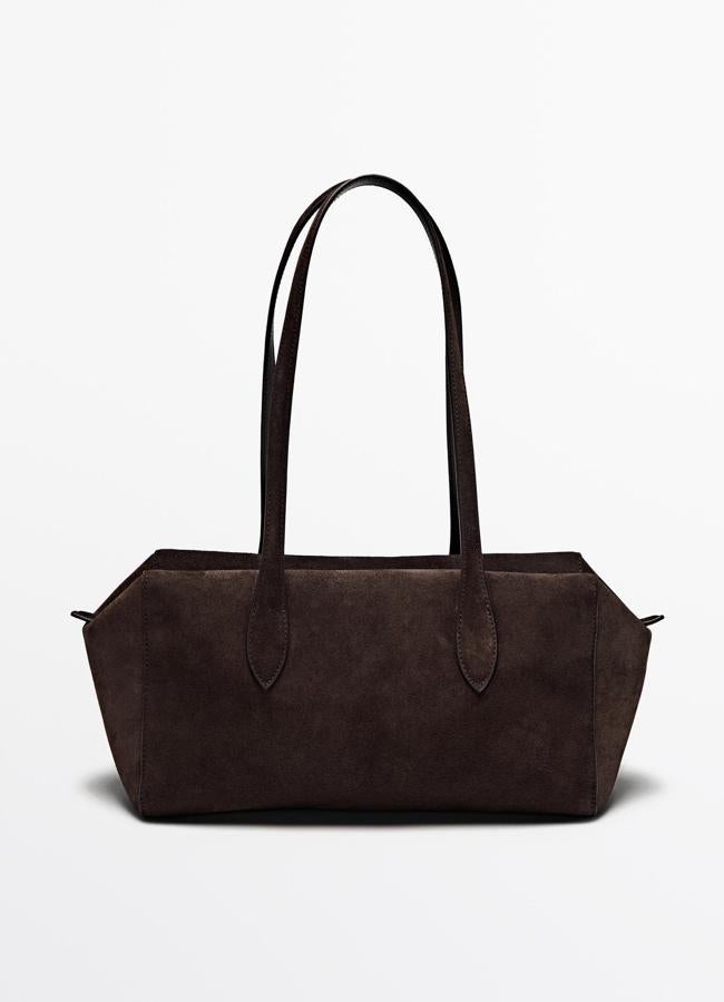Bolso west satchel piel serraje de Massimo Dutti, 149 euros.